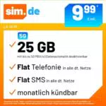 Handytarif sim.de z.B. LTE All 20 GB oder andere Tarife