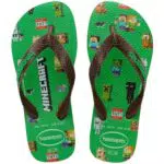 Havaianas Minecraft Flipflop, White/Blue Comfy