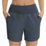 Havideto Badeshorts Damen High Waist Schnell Trocknend mit UV Schutz und Taschen
