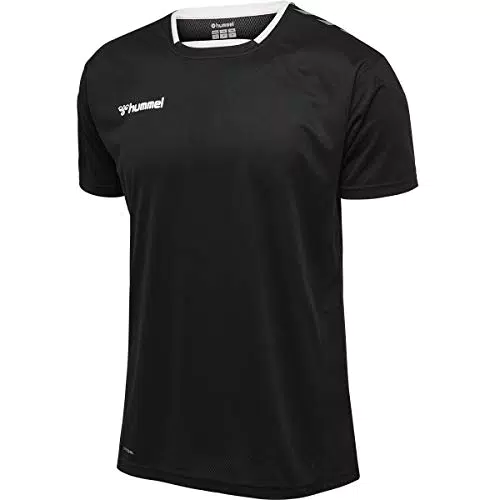 Hummel Herren Trikot Hmlauthentic Poly Jersey S/S - Schwarz/Weiß - M