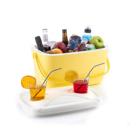 InnovaGoods Kühlschrank im Vintage-Design – Tragbare Kühlbox für Picknick und Camping
