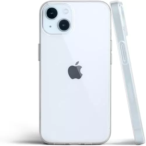 JIAMU iPhone 15 Hülle, Transparente Anti-Rutsch Kratzfest Schutzhülle