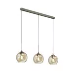 Lindby Esstisch Pendelleuchte aus Glas und Metall, Hängelampe E27 max. 60W