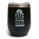 Mate Green Yerba Mate Teebecher aus Edelstahl mit Silikondeckel für Bombilla