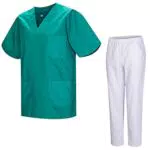 MISEMIYA Unisex-Schrubb-Set Medizinische Uniform Oberteil und Hose Modell 817-8312