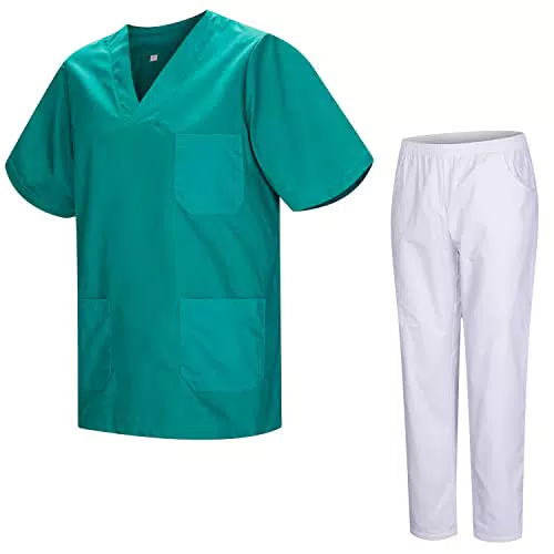 MISEMIYA Unisex-Schrubb-Set Medizinische Uniform Oberteil und Hose Modell 817-8312