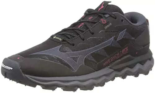 Mizuno Damen Wave Daichi 7 GTX Traillaufschuh, Schwarze Irong Granatrose