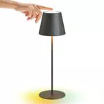 NiceBuy LED Tischlampe kabellos dimmbar, USB aufladbar, IP54 wasserdicht