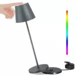 NiceBuy Kabellose Dimmbar Touch Tischlampe mit RGB LED für Outdoor und Camping