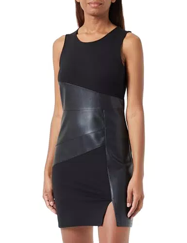 ONLY Onlmarianne Faux Leather Mix Dress Kleid