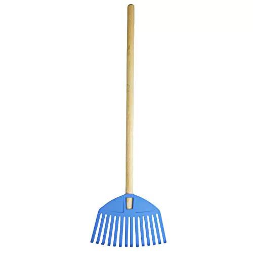 Prosperplast Focus Baby Rechen mit Holzgriff – Hochwertiges Gartenwerkzeug