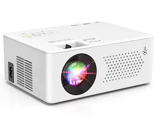 PURSHE Mini Beamer Full HD 1080P – Tragbarer Bluetooth Projektor für iOS & Android
