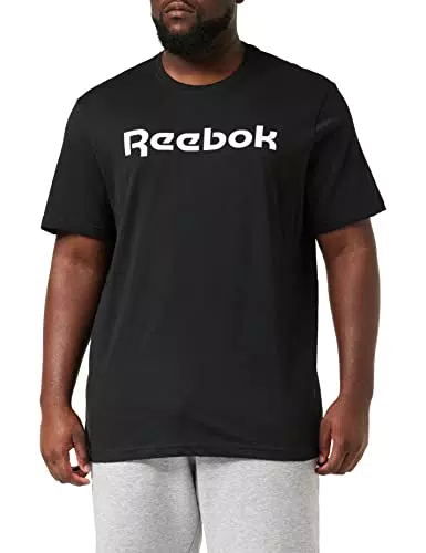 Reebok Herren Gs Linear Read Tee, Black/White, GJ0136
