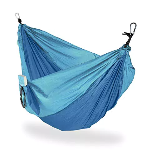 Relaxdays Hängematte Outdoor für 2 Personen - Ultraleicht und ideal fürs Camping