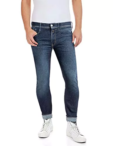 Replay Herren Jeans Anbass Slim-Fit Hyperflex Recycled mit Stretch