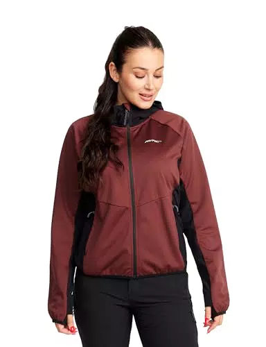 RevolutionRace Pace Kapuzenjacke für Damen – Wasserabweisende Sportjacke für Outdoor