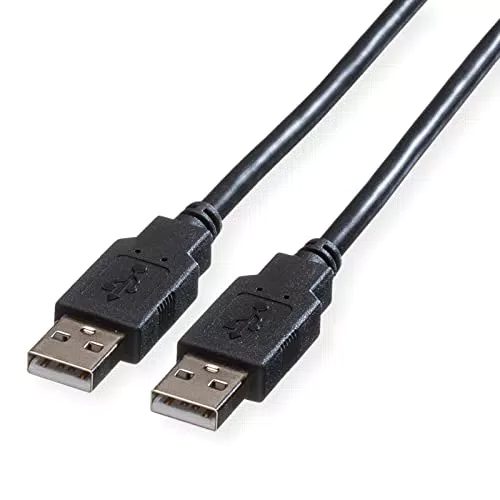 ROLINE USB 2.0 Kabel, Typ A-A, Typ A-A, schwarz, 0, 8 m
