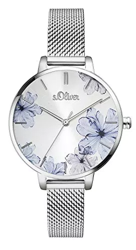s.Oliver Damen Analog Quarz Armbanduhr SO-3778-LQ