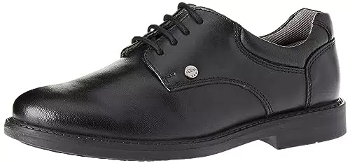 s.Oliver Mädchen Leder Oxford Schnürschuhe - Schwarz