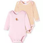 Schiesser Baby Langarm-Bodies aus Bio-Baumwolle für Mädchen