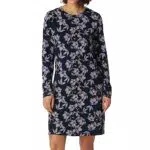 Schiesser Damen Langarm Sleepshirt aus Baumwolle und Modal, Bigshirt-Nightwear