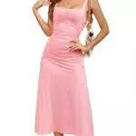 SEBOWEL Damen Maxikleid Elegant mit Rüschen für Sommerpartys