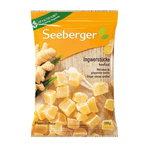 Seeberger Ingwerstücke kandiert – Süß-scharfe Würfel für Snacks und Backen
