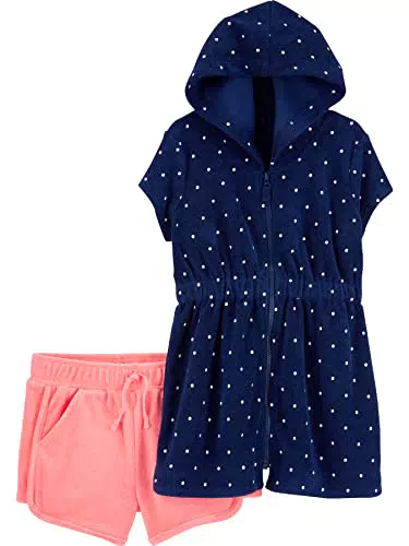 Simple Joys von Carter's Baby-Mädchen Kapuzen-Überwurf-Set für Schwimmbekleidung