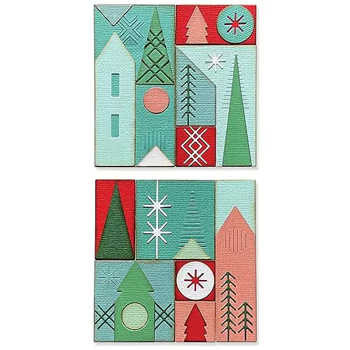 Sizzix Thinlits Stanzformenset Holiday Blocks von Tim Holtz für Scrapbooking und Journaling