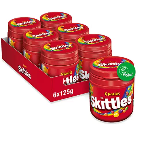 Skittles Fruchtige Kaubonbons – Vegane Süßigkeiten mit verschiedenen Aromen