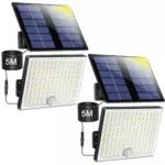 Solarlampen für Außen – Solarleuchte mit Bewegungsmelder, IP65 wasserdicht