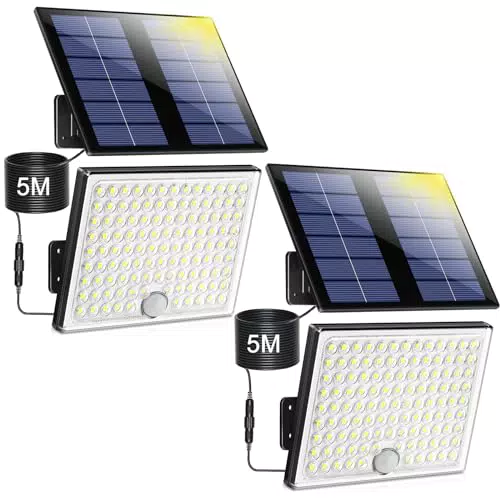 Solarlampen für Außen – Solarleuchte mit Bewegungsmelder, IP65 wasserdicht