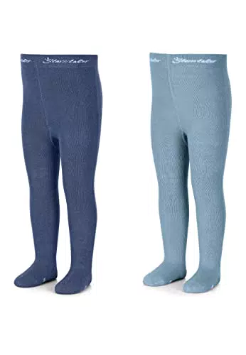 Sterntaler Baby-Jungen Strumpfhose Uni Doppelpack undurchsichtig