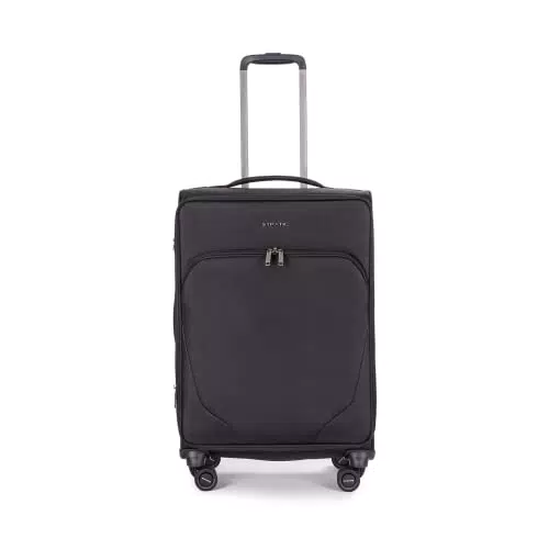 Stratic Mix Reisekoffer Trolley mit TSA Schloss und 4 Rollen, erweiterbar