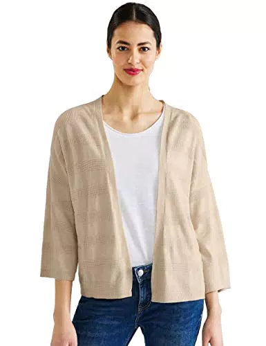 Street One Damen Strukturcardigan A253591, Deep Blue