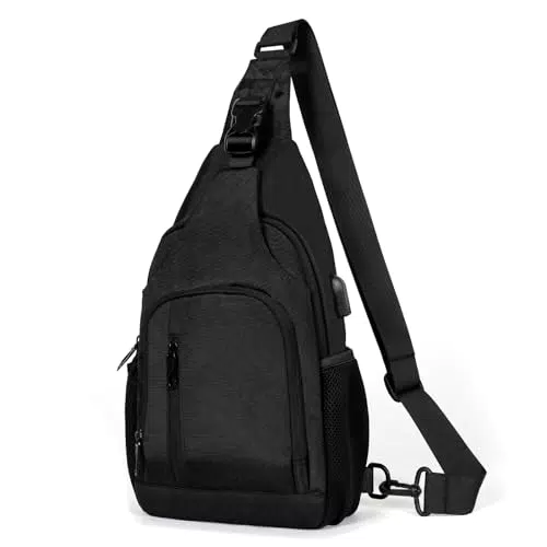 TAN.TOMI Herren Brusttasche - Wasserfeste Sling Bag für Outdoor-Aktivitäten