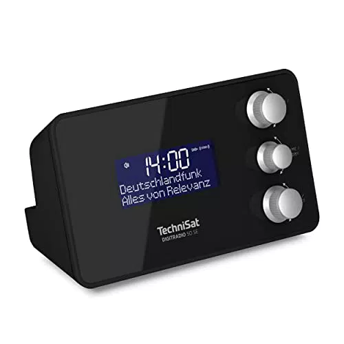 TechniSat DIGITRADIO 50 SE - Radiowecker mit DAB+/UKW, Snooze und USB-Ladefunktion