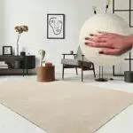 the carpet Relax kuscheliger Kurzflor Teppich, Anti-Rutsch Unterseite