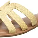 Damen Monika Flache H-Band Slide Sandale - Beige