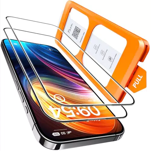 TOCOL Panzerglas für iPhone 15 Pro Max - Full Screen Schutzglas 9H Härte