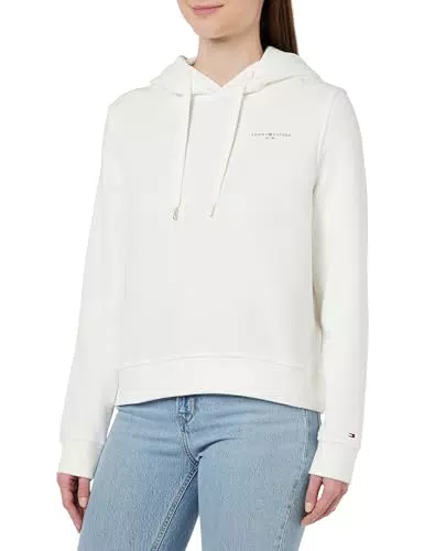 Tommy Hilfiger Damen Hoodie 1985 Rlx Mini Corp Logo Hoodie mit Kapuze