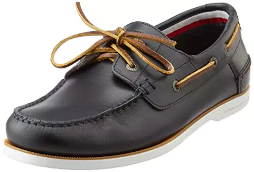 Tommy Hilfiger Herren Bootsschuh aus Leder - Braun