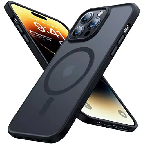 TORRAS iPhone 13 Pro Max Hülle für MagSafe - Militärschutz, Magnetische Adsorption - Schwarz