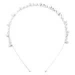 UEETEK Braut Tiara mit Perlenverzierung - Elegantes Stirnband für Hochzeiten und Feiern