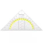 Westcott Geometriedreieck E-10132 aus bruchsicherem Kunststoff, 14 cm