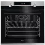 AEG BPE535060B Einbaubackofen / Serie 6000 mit SurroundCook / Pyrolyse Selbstreinigung / Touch-Bedienung / Grillfunktion / Display mit Uhr / Kindersicherung / A+ / Schwarz