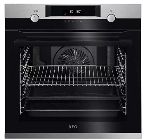 AEG BPE535060B Einbaubackofen / Serie 6000 mit SurroundCook / Pyrolyse Selbstreinigung / Touch-Bedienung / Grillfunktion / Display mit Uhr / Kindersicherung / A+ / Schwarz