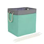 Amazon Basics Wäschekorb aus Stoff, zusammenfaltbar, mit abnehmbaren Halterungen