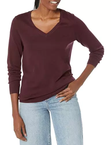 Amazon Essentials Damen Pullover mit V-Ausschnitt - Klassischer Schnitt