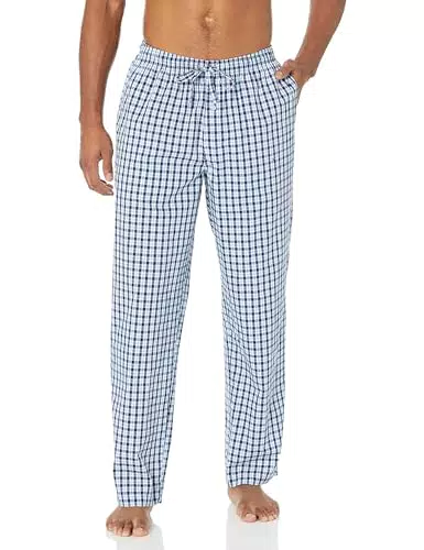 Amazon Essentials Herren Gewebte Pyjamahose, Gerade Geschnitten